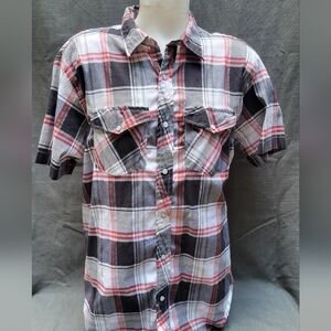 Vintage Western Pearl Snap Button Shirt XL